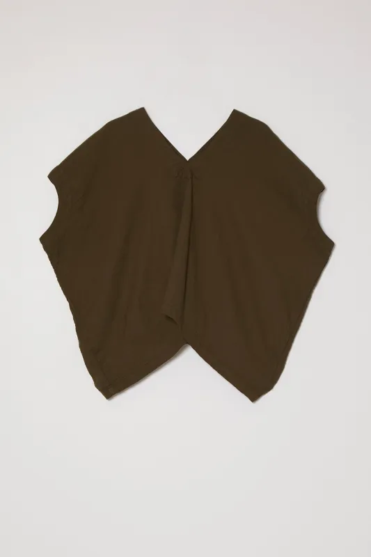 Celeste Top in Crinkled Cotton Gauze - Hunter Green made by Atelier Delphine