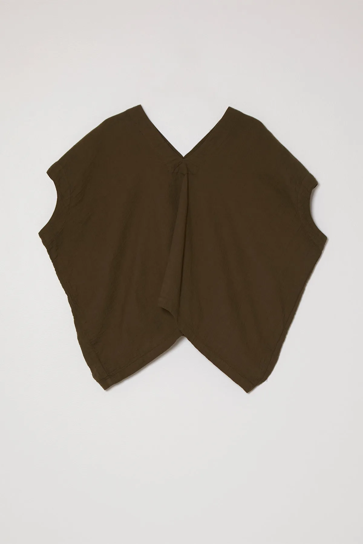 Celeste Top in Crinkled Cotton Gauze - Hunter Green sold by Atelier Delphine