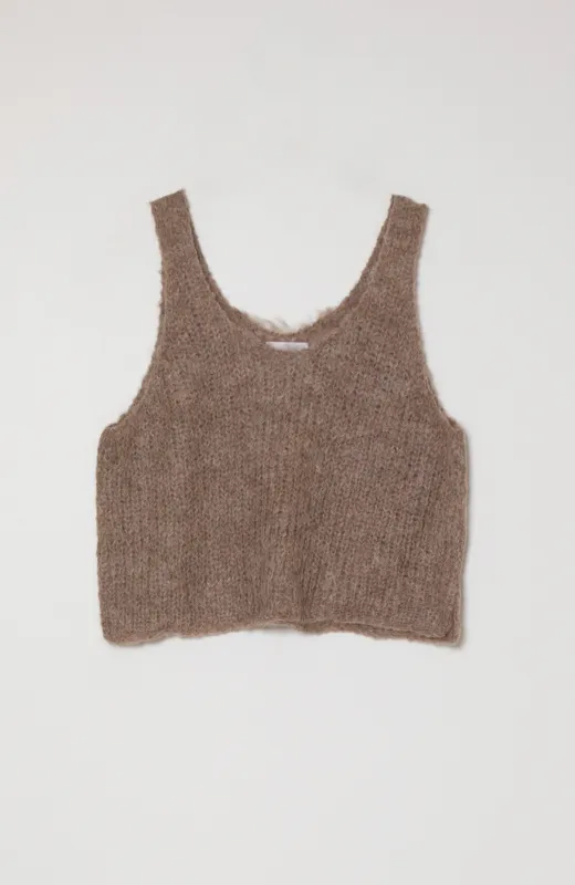 Sweater Tank in Suri Alpaca - Cedar made by Atelier Delphine
