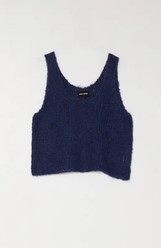 Sweater Tank in Suri Alpaca - Navy made by Atelier Delphine