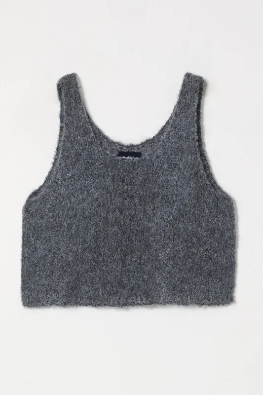 Sweater Tank in Suri Alpaca - Charcoal made by Atelier Delphine