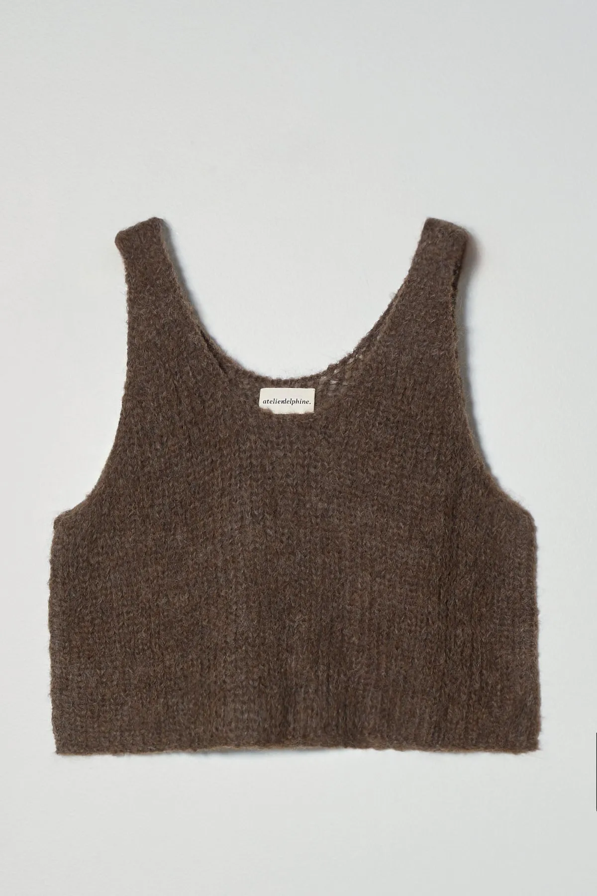 Sweater Tank in Suri Alpaca - Chocolate Brown sold by Atelier Delphine