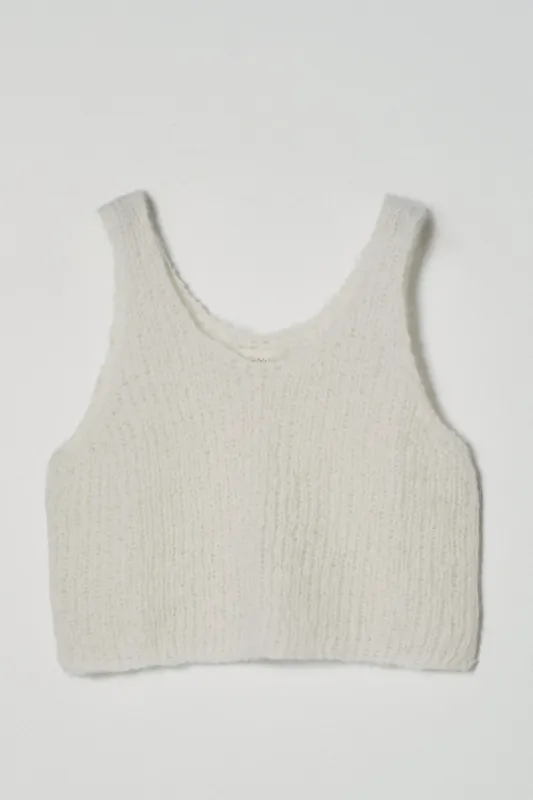 Sweater Tank in Suri Alpaca - Cream made by Atelier Delphine