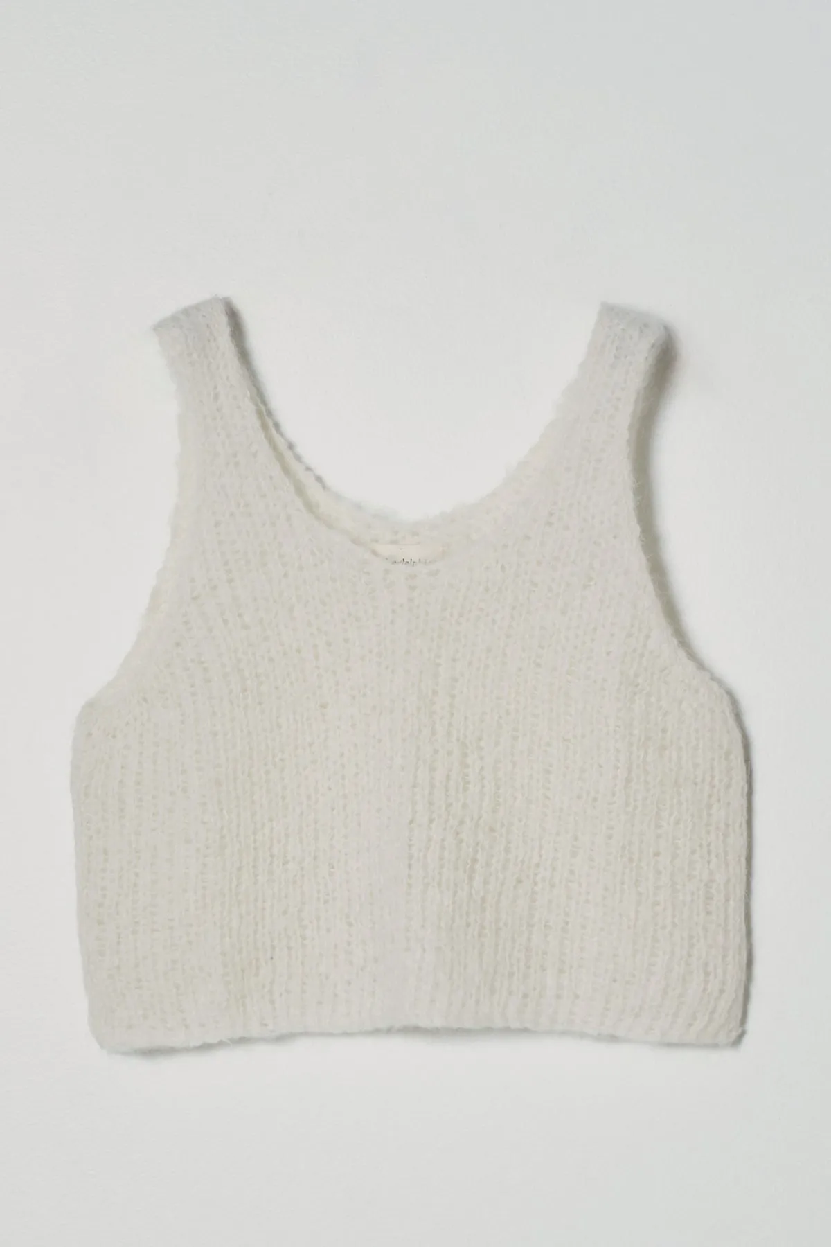 Sweater Tank in Suri Alpaca - Cream sold by Atelier Delphine