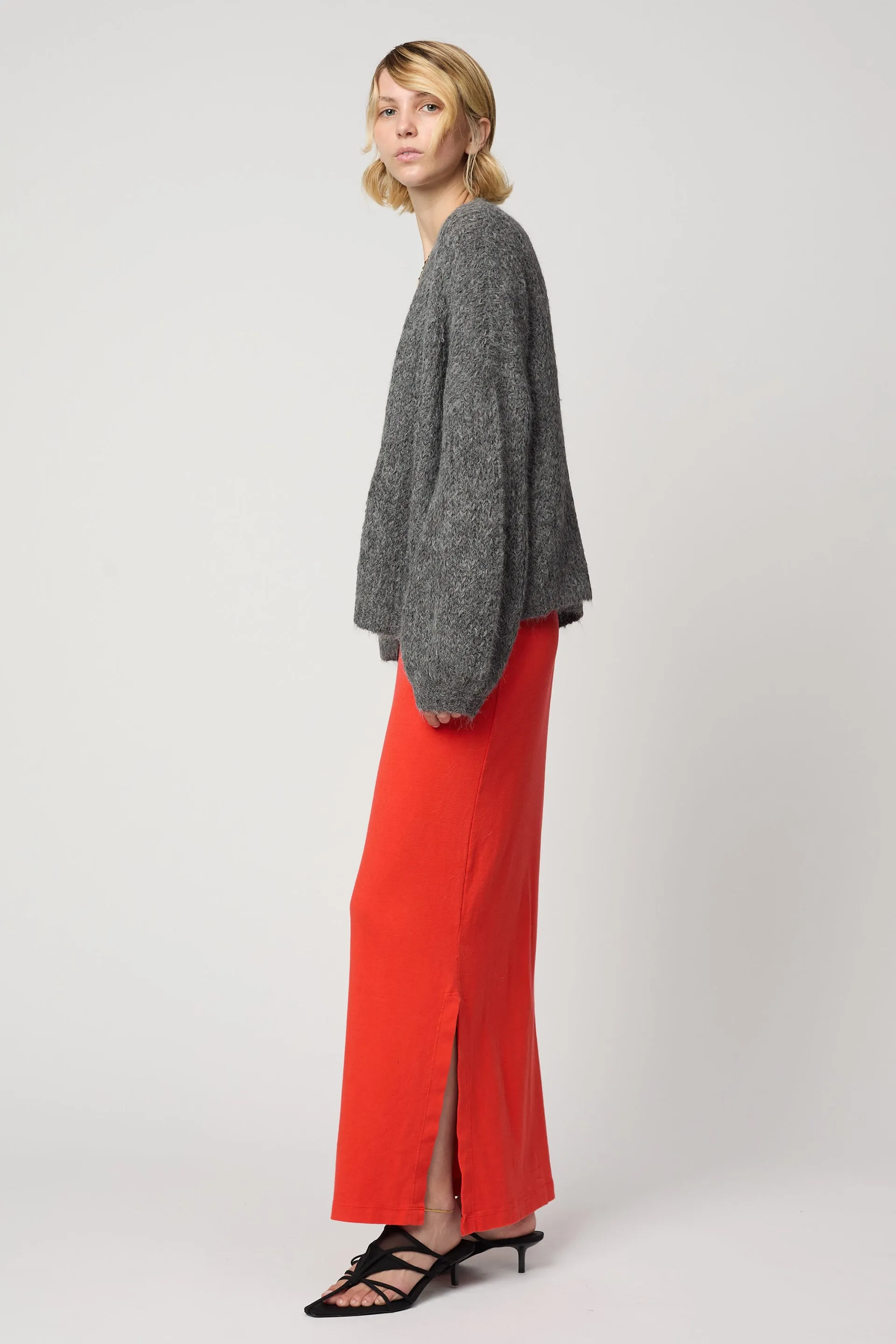 Cora Cardigan in Suri Alpaca - Charcoal sold by Atelier Delphine product image thumbnail 4