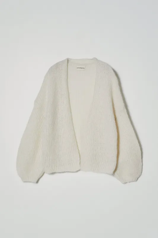 Cora Cardigan in Suri Alpaca - Cream made by Atelier Delphine