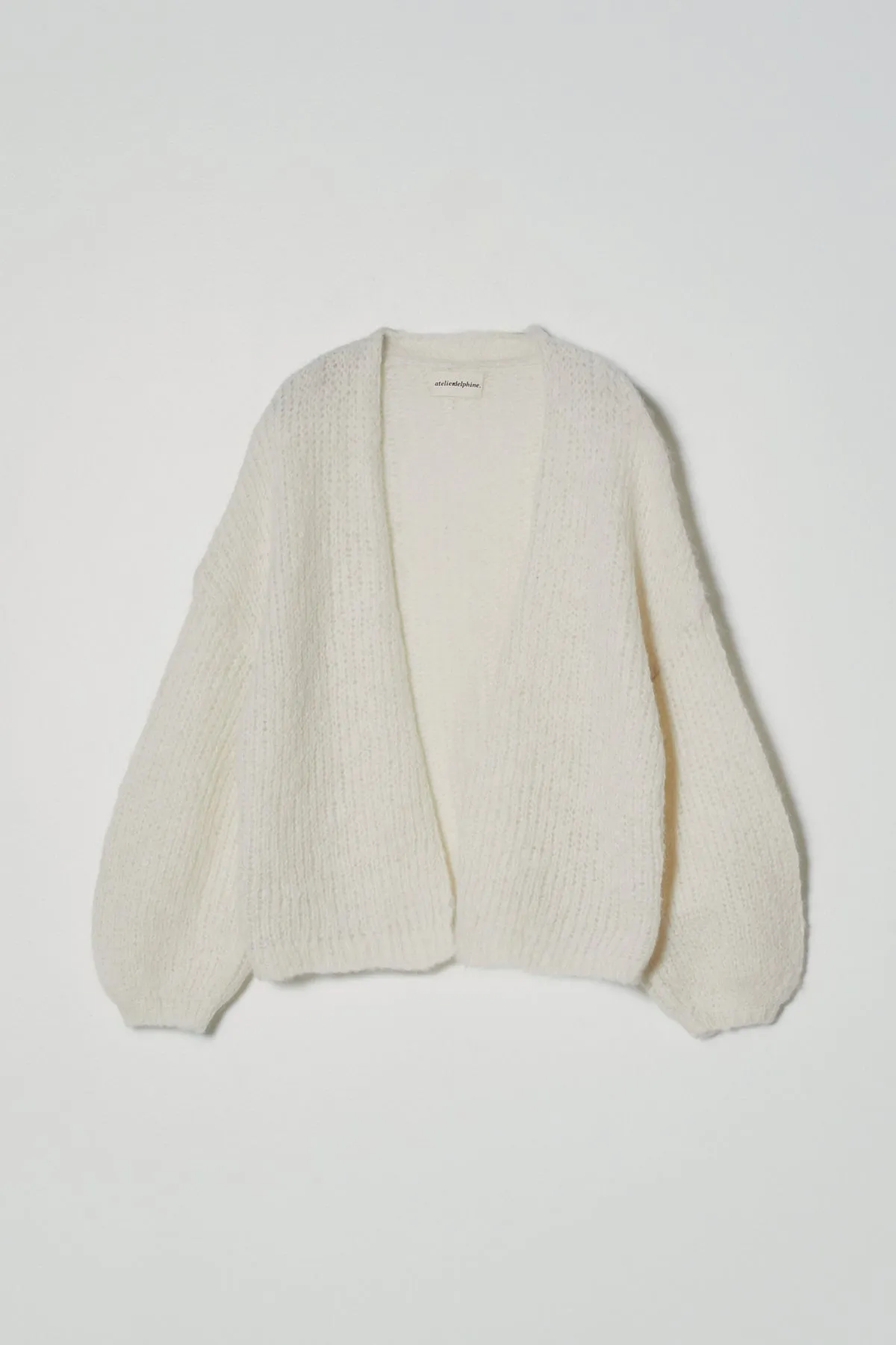 Cora Cardigan in Suri Alpaca - Cream sold by Atelier Delphine