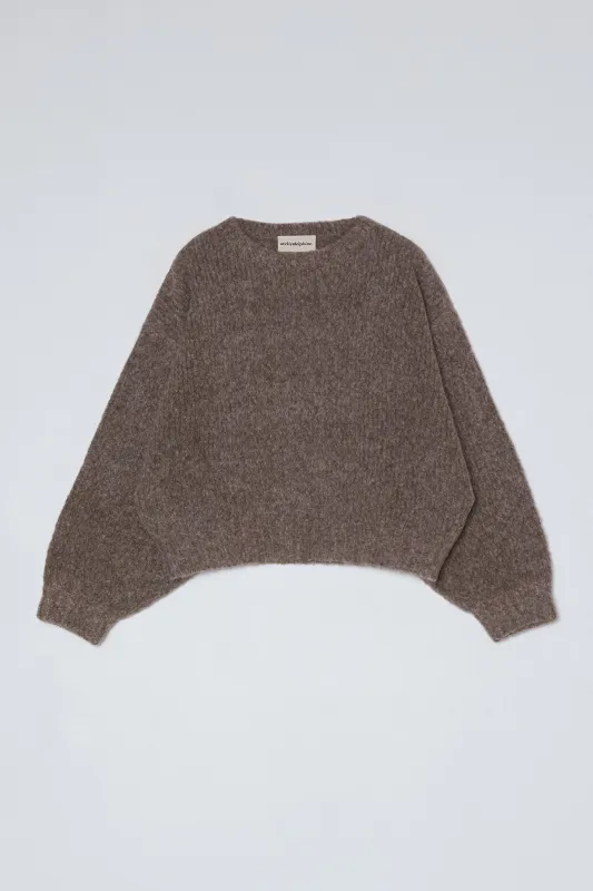 Balloon Sleeve Sweater in Supreme Alpaca - Deer made by Atelier Delphine