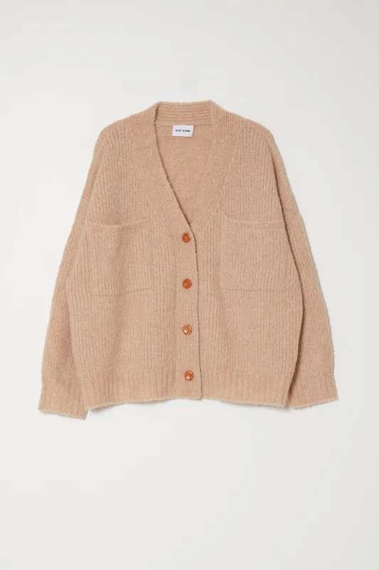 Amelia Cardigan in Supreme Alpaca - Grain made by Atelier Delphine