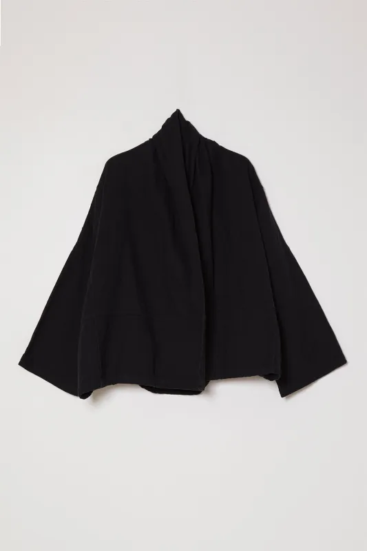 Kimono Jacket in Double Layer Gauze - Black made by Atelier Delphine