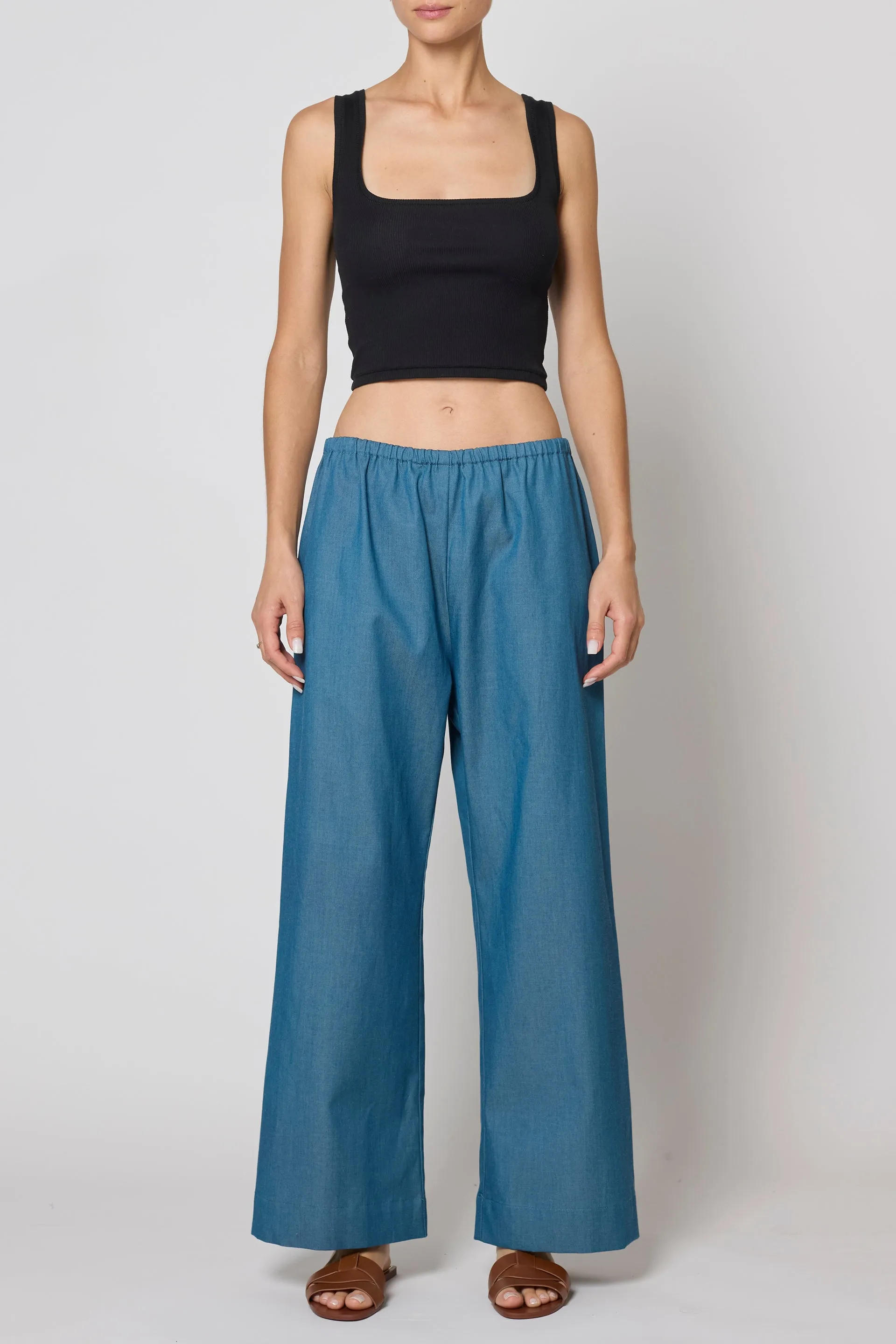 Crop Rib Tank - Black sold by Atelier Delphine product image thumbnail 2
