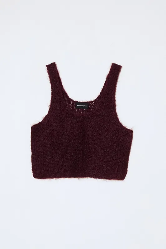 Super Crop Tank in Suri Alpaca - Deep Orchid made by Atelier Delphine