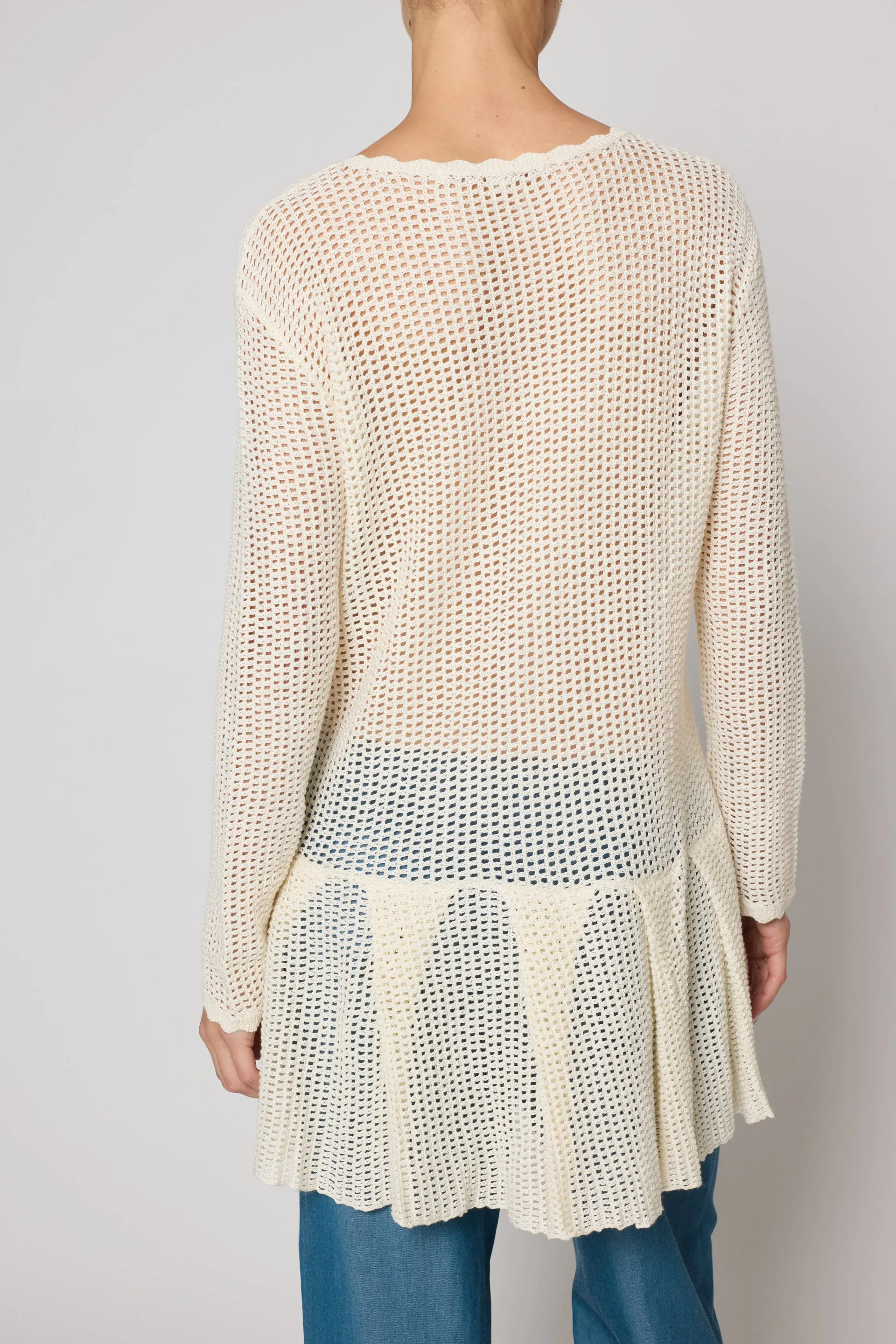 Frida Dress in Openwork Knit - Cream sold by Atelier Delphine product image thumbnail 5