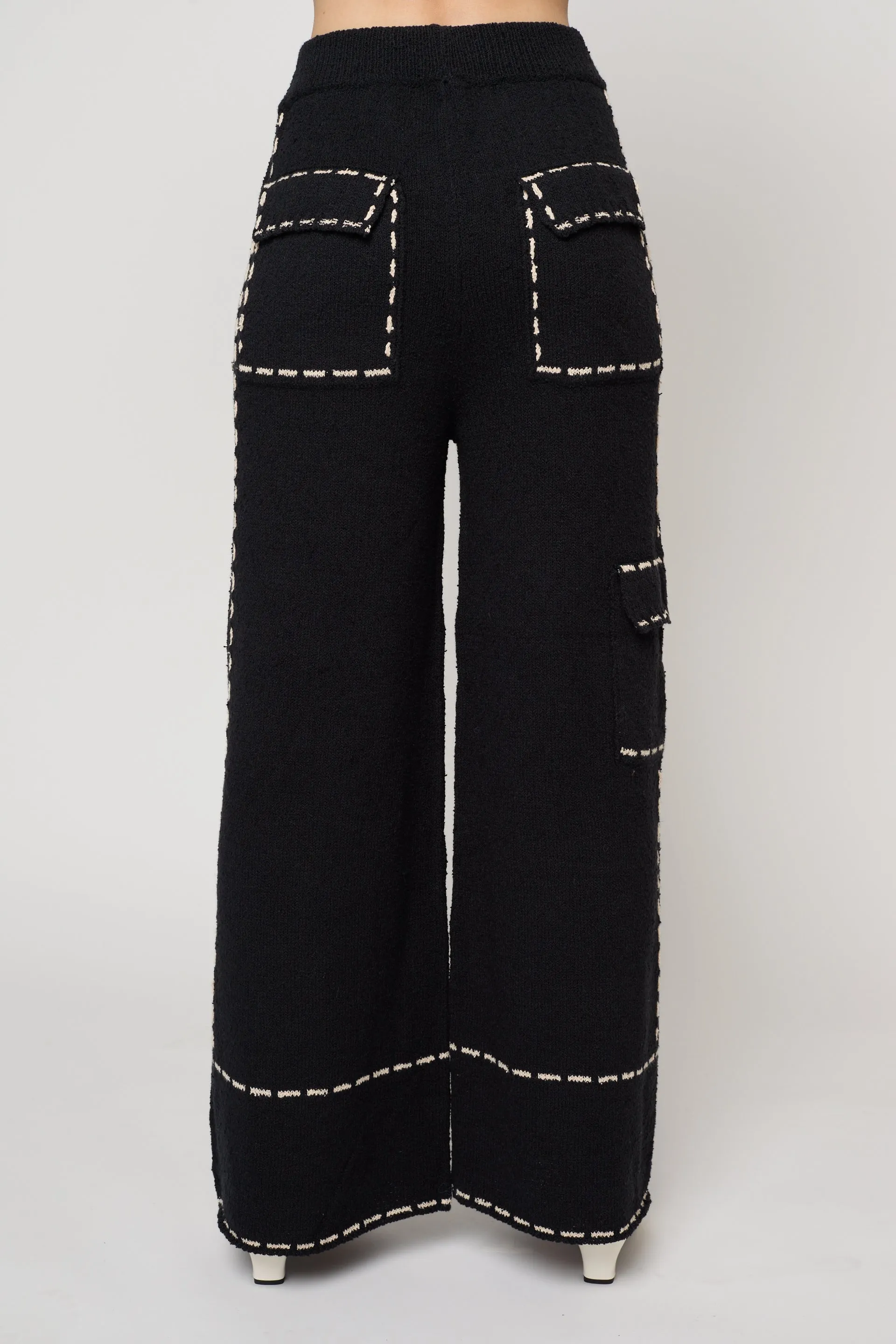 Lottie Pant in Boucle Tanguis Cotton - Black sold by Atelier Delphine product image thumbnail 4