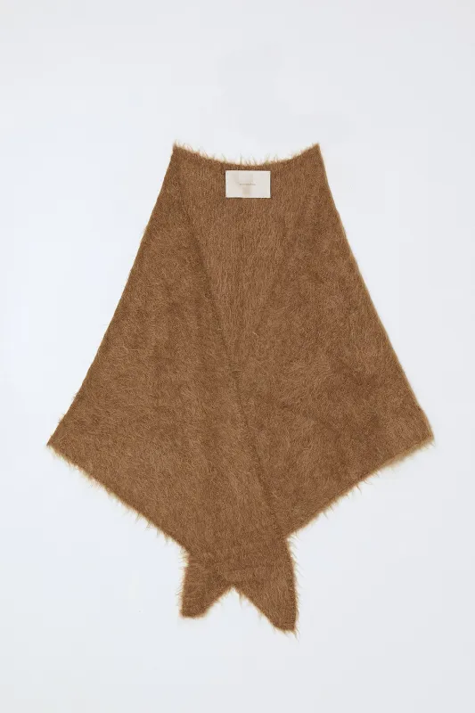Triangle Scarf in Brushed Suri Alpaca - Porchini made by Atelier Delphine