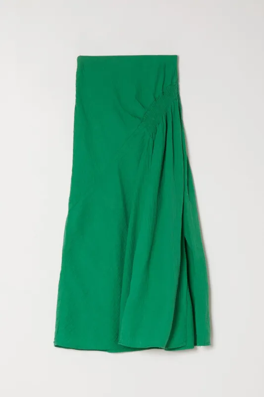 Kotoa Skirt In Crinkled Cotton Gauze made by Atelier Delphine