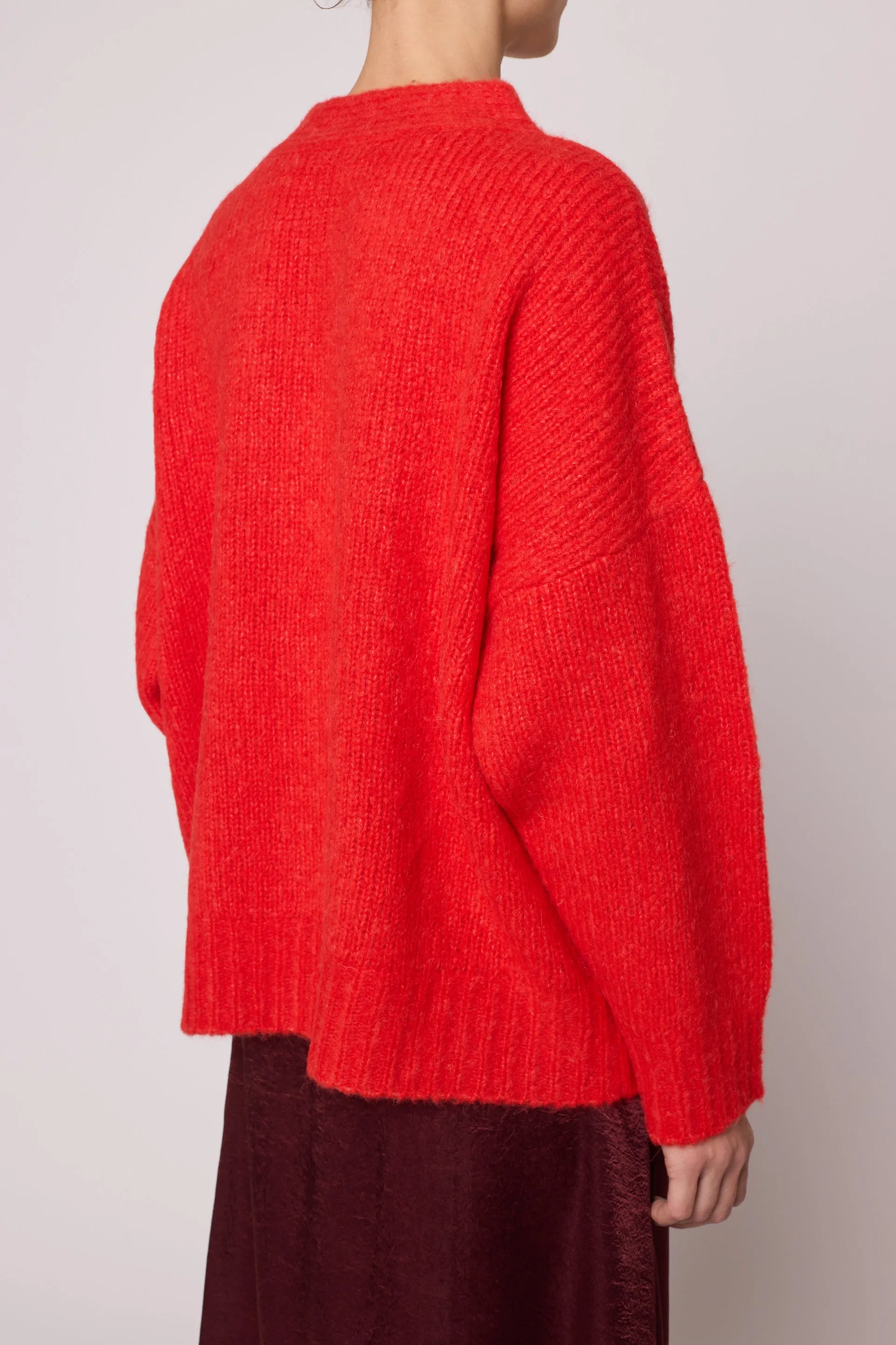 Amelia Cardigan in Supreme Alpaca - Coral sold by Atelier Delphine product image thumbnail 5
