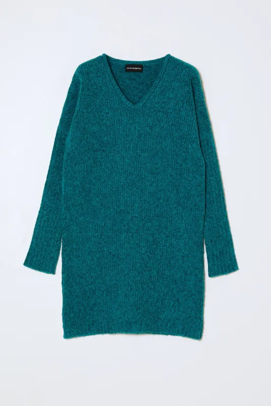 Shift Dress in Supreme Alpaca - Teal made by Atelier Delphine