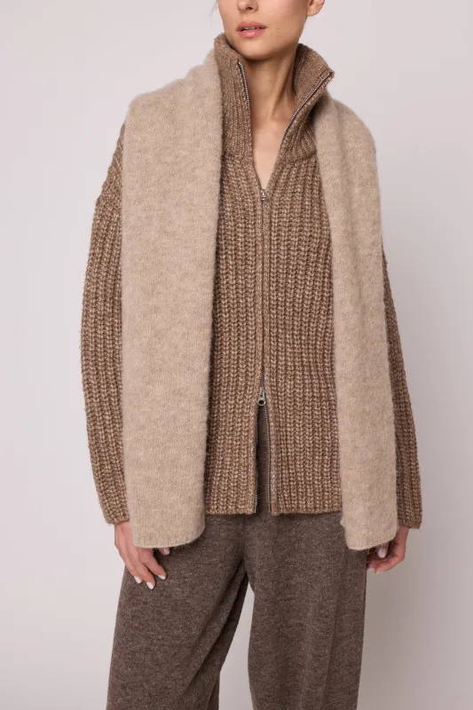 Park Scarf in Washed Alpaca - Grain made by Atelier Delphine