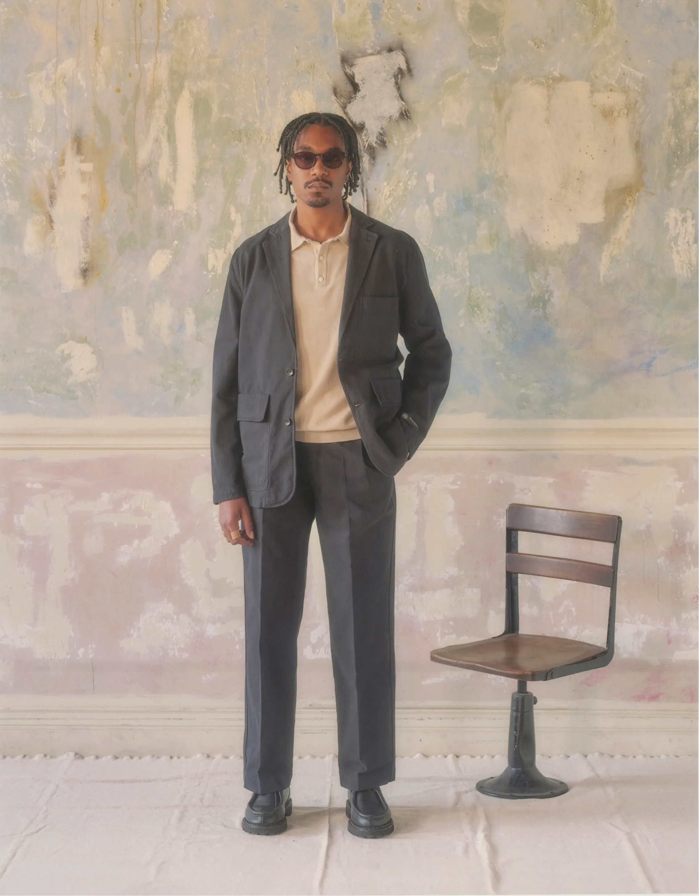 Canal Pleated Twill Cotton Pant sold by Knickerbocker product image thumbnail 5