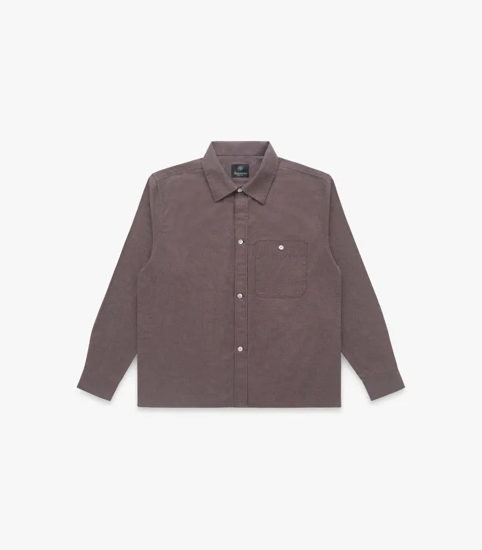 Carmine Flannel Twill Cotton Shirt sold by Knickerbocker