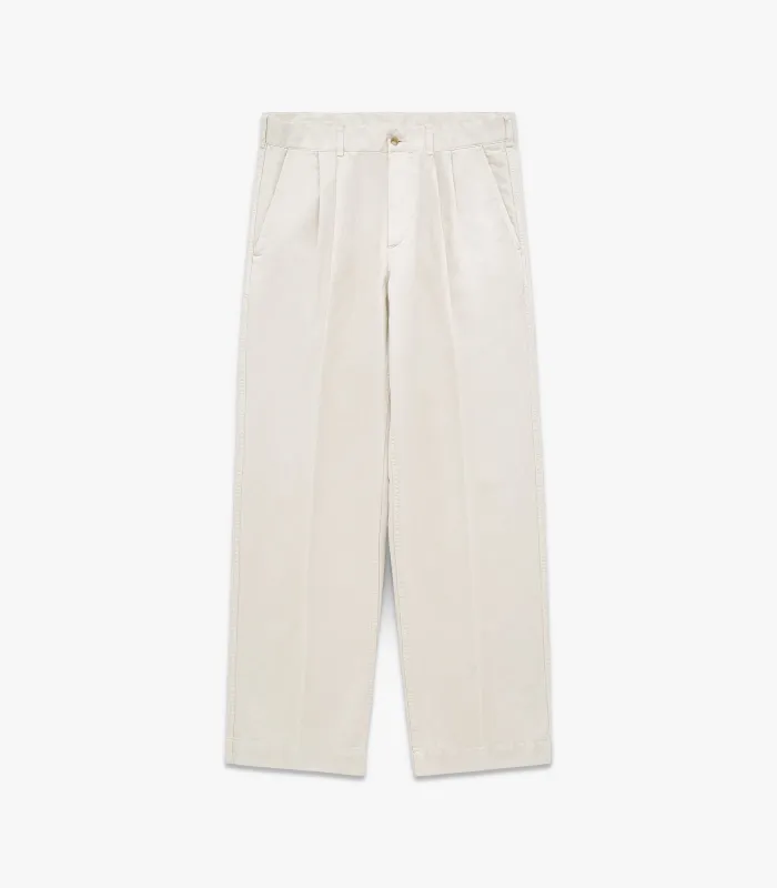 Canal Pleated Twill Cotton & Linen Pant made by Knickerbocker