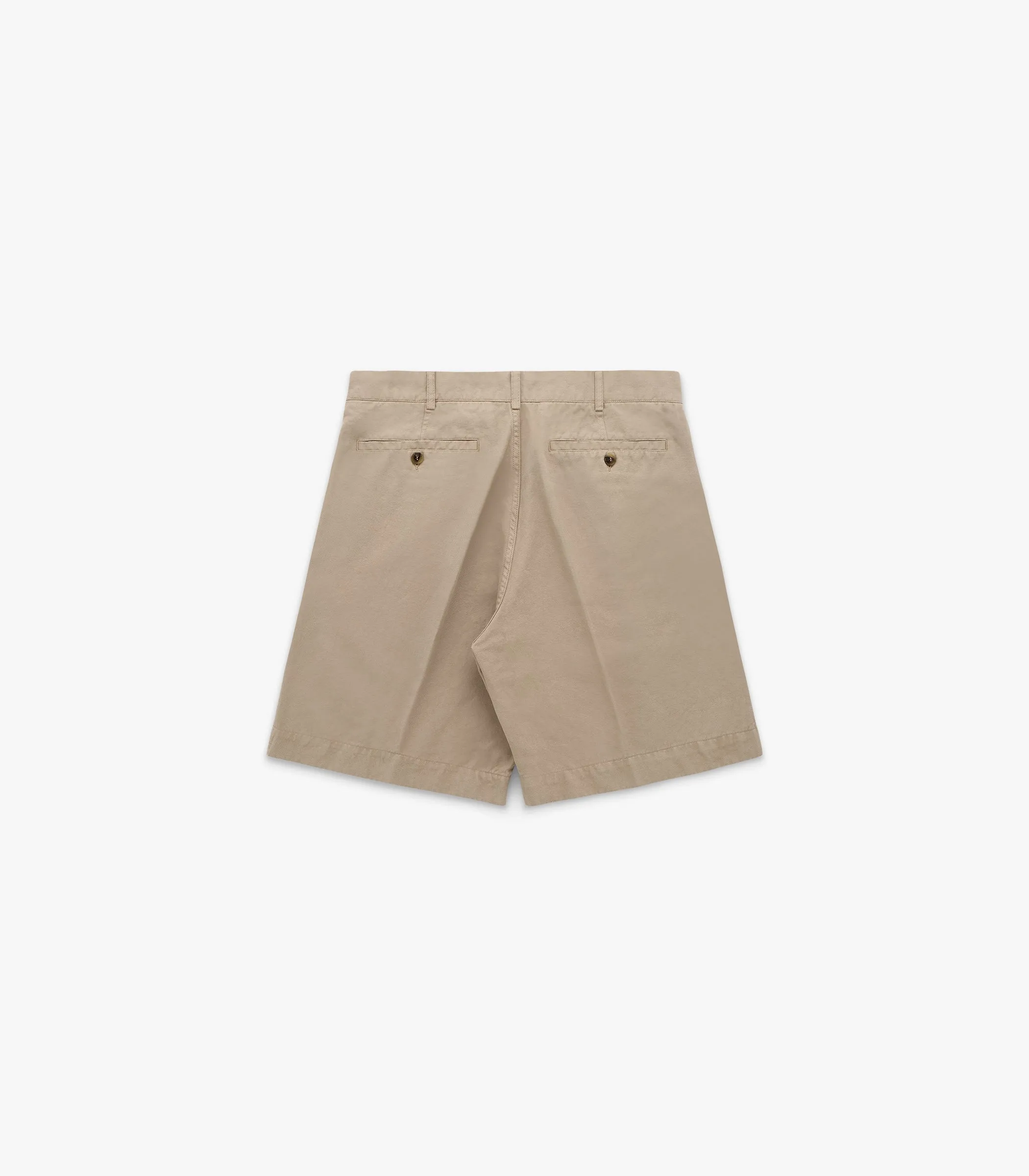 Canal Pleated Twill Cotton & Linen Short sold by Knickerbocker product image thumbnail 4
