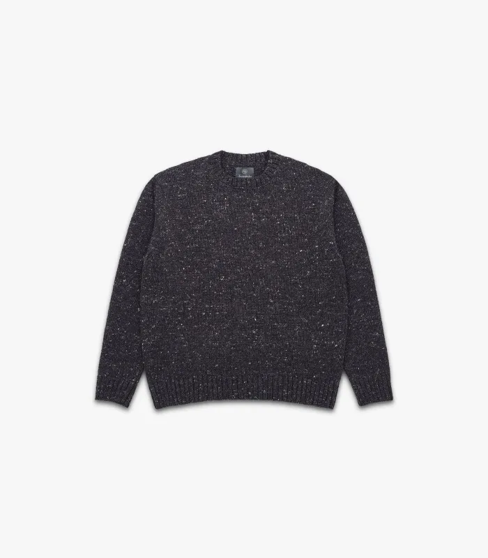 Moor Alpaca & Merino Tweed Sweater made by Knickerbocker