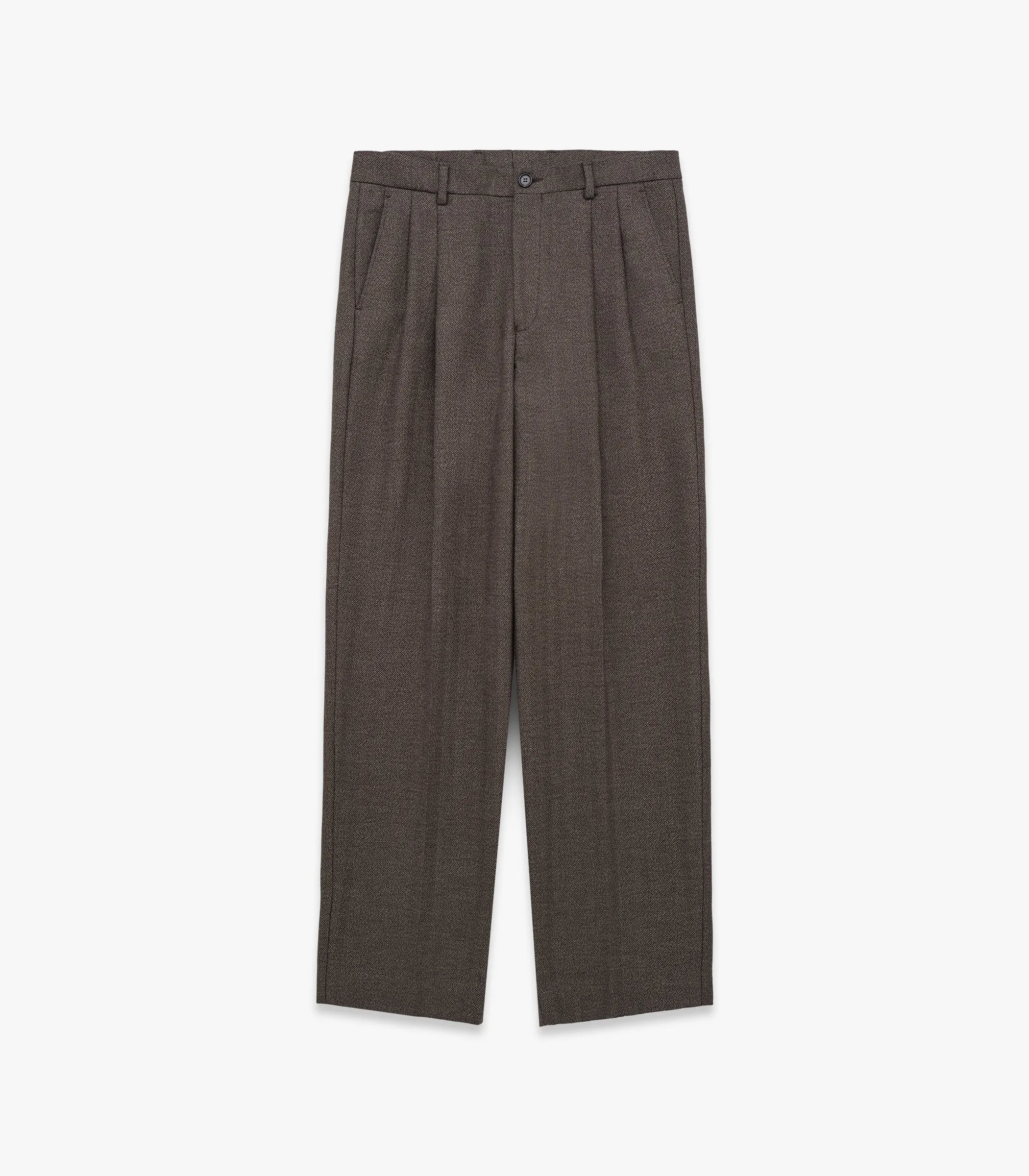 Miles Cotton & Wool Pleated Trouser sold by Knickerbocker