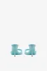 Mules in turquoise patent leather sold by Paris Texas