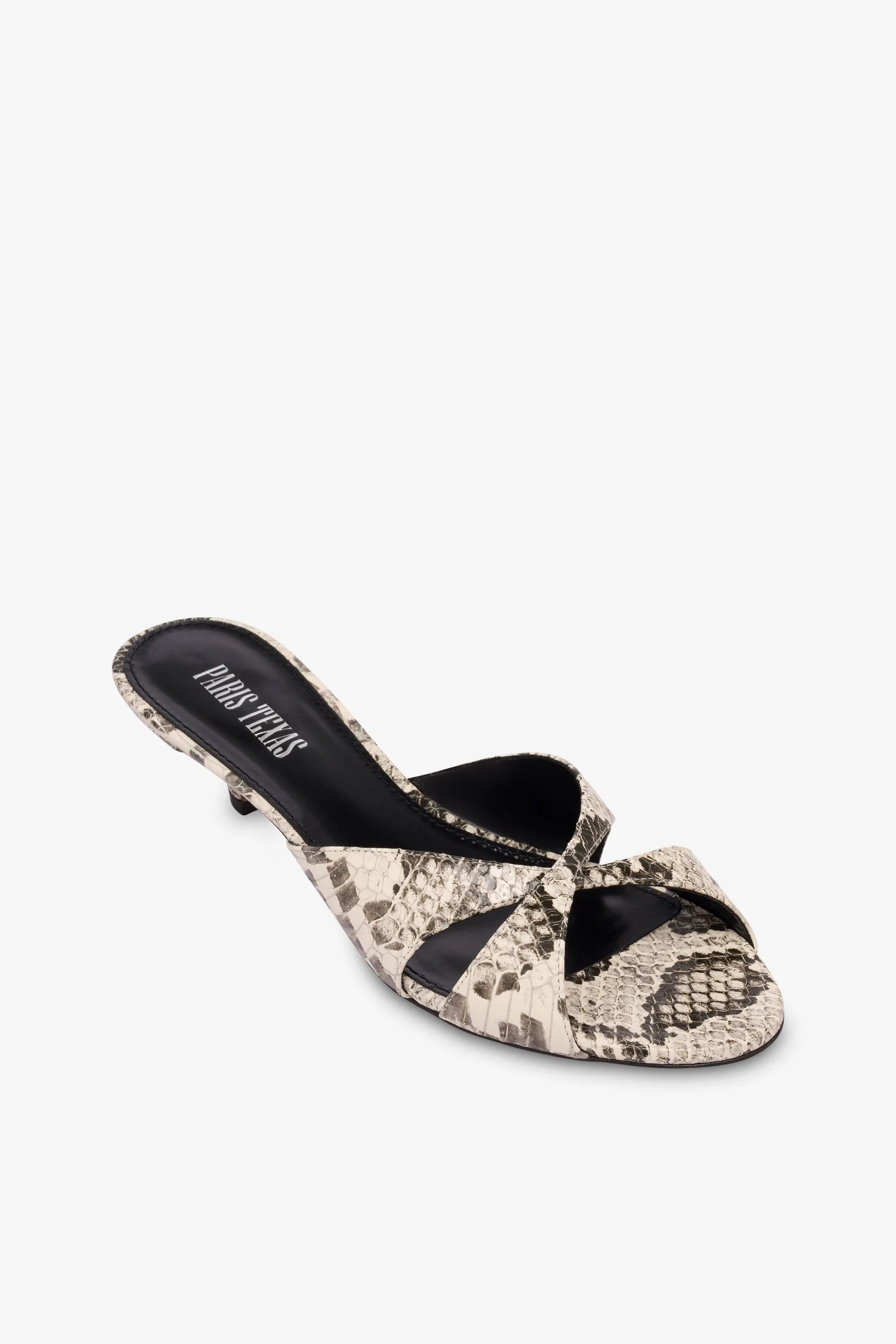 Mules in white python-print leather sold by Paris Texas product image thumbnail 5