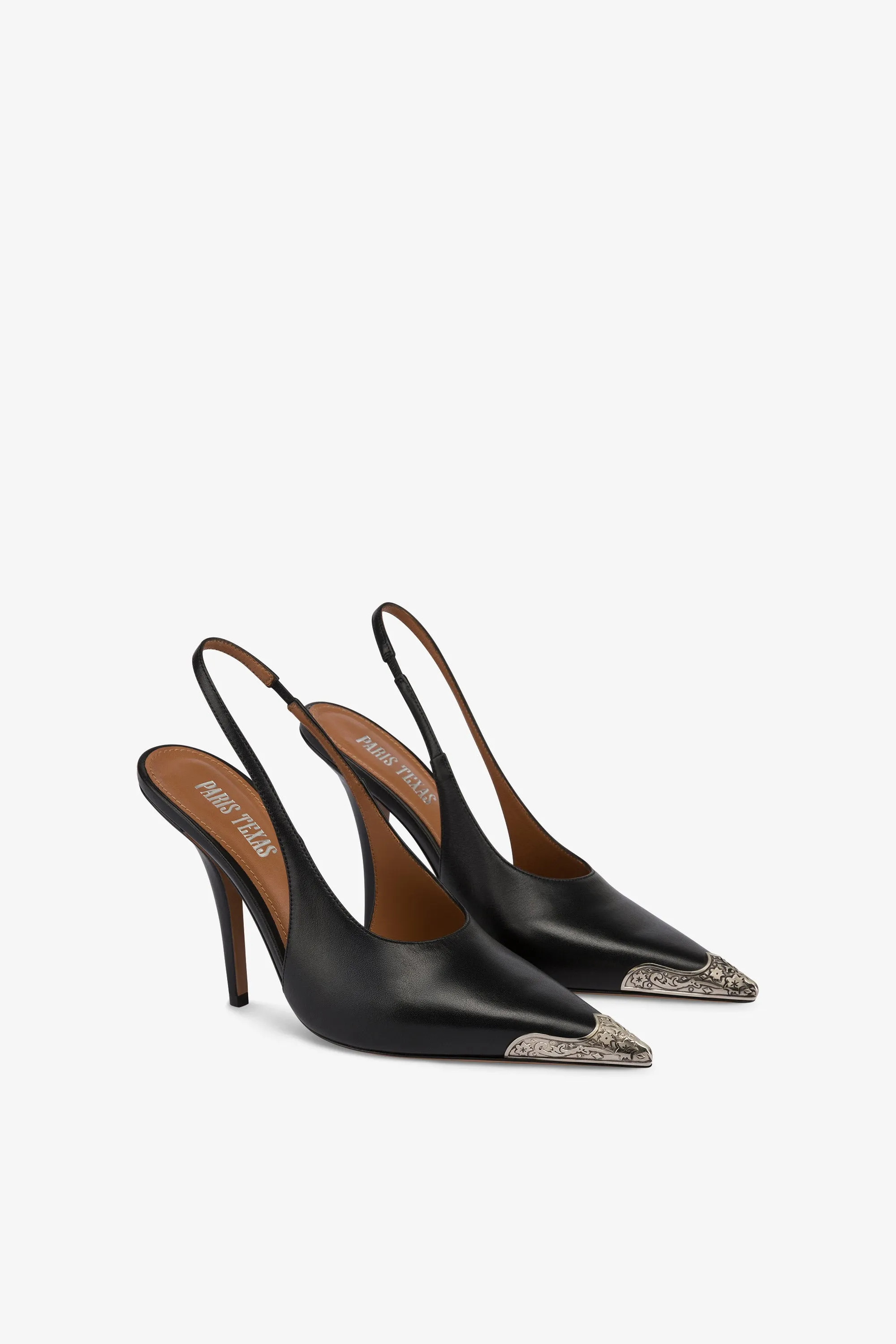 Slingbacks in black leather sold by Paris Texas product image thumbnail 2