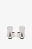 Mules in off-white and silver leather sold by Paris Texas