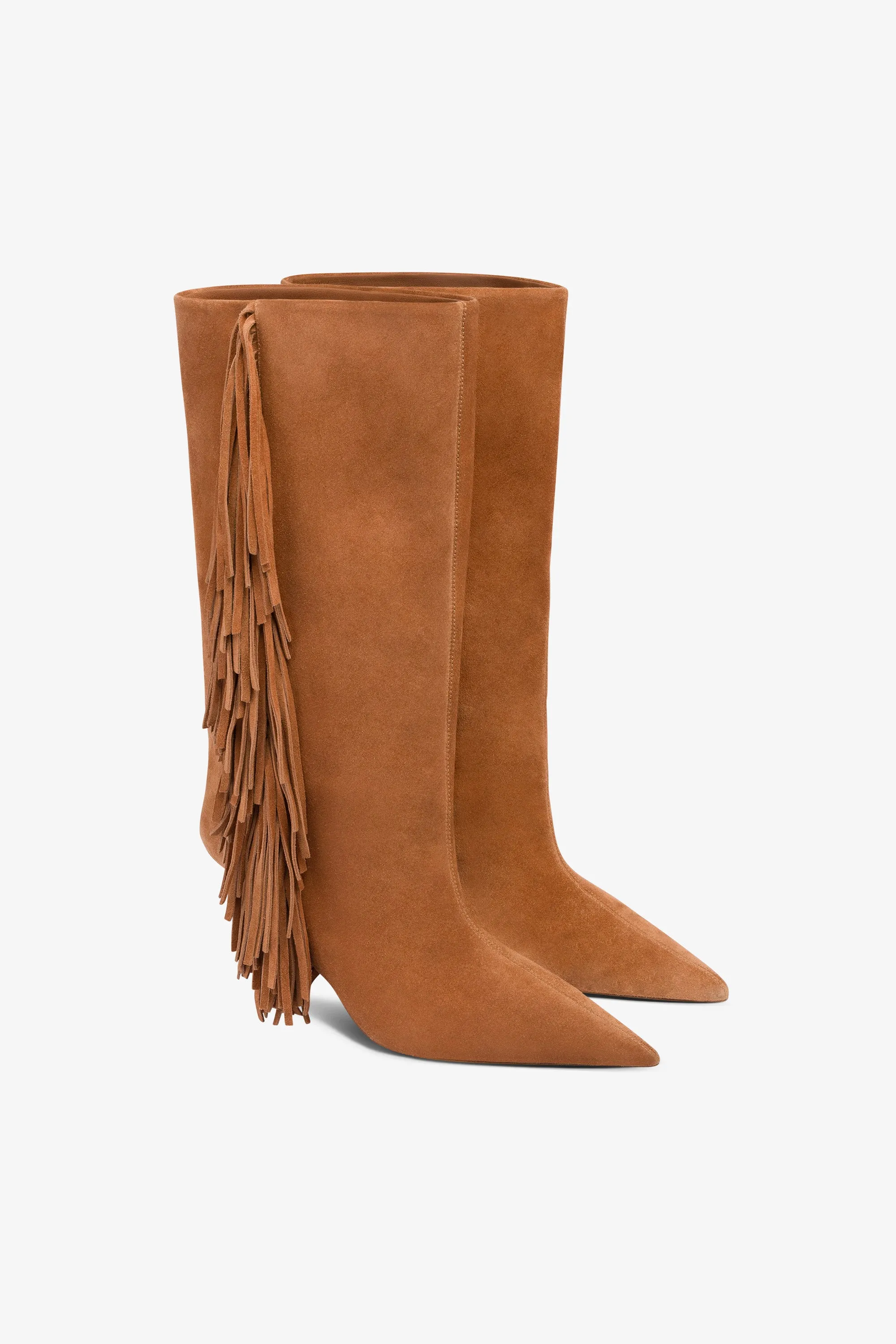 Boots in terracotta suede leather sold by Paris Texas product image thumbnail 2