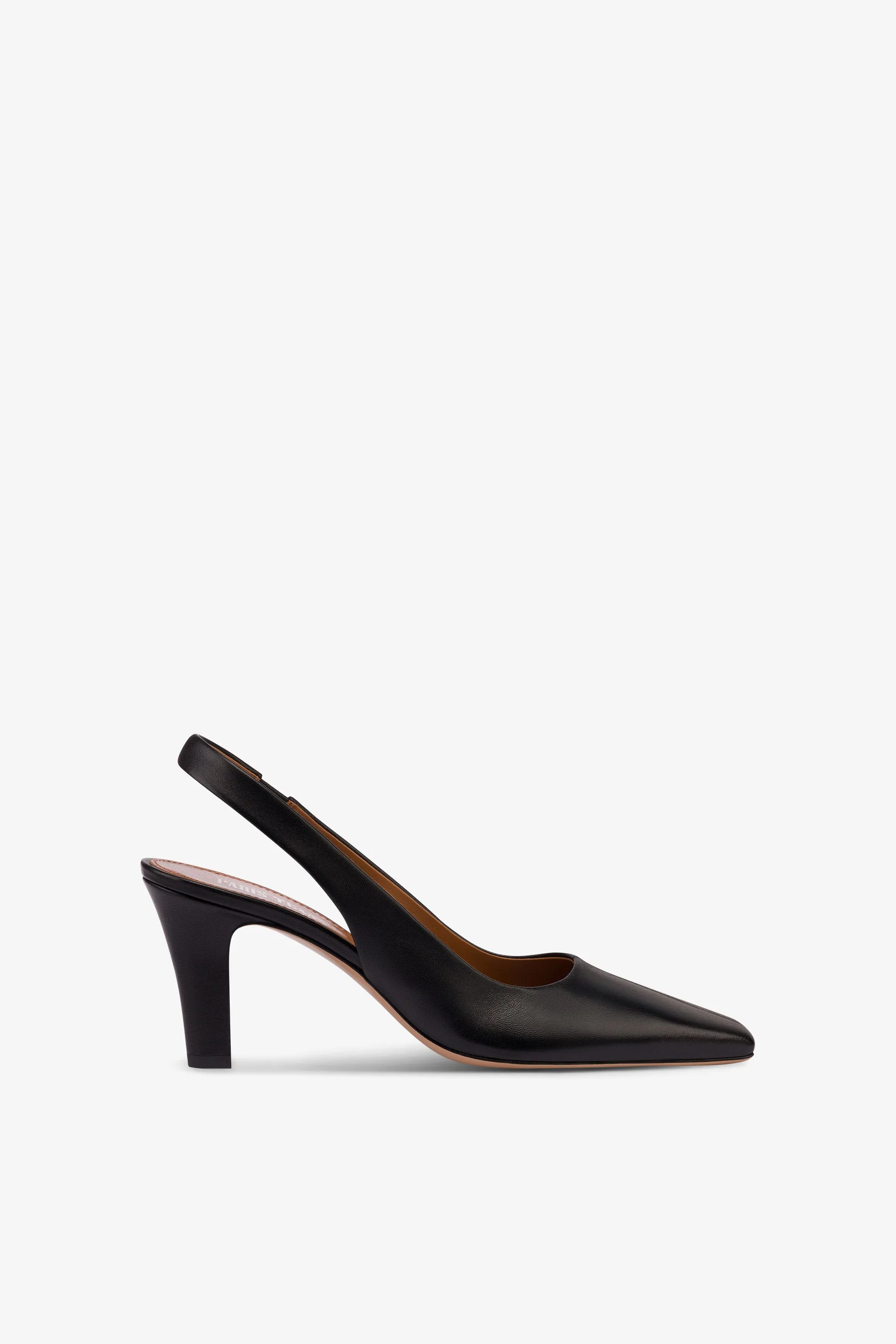 Slingbacks in black leather sold by Paris Texas