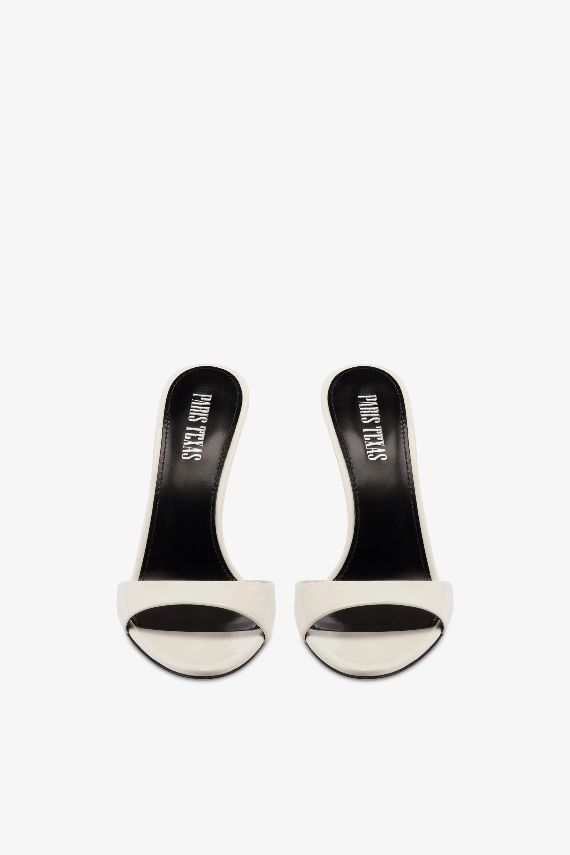 Mules in white patent leather sold by Paris Texas product image thumbnail 3