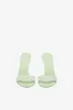 Mules in mint patent leather sold by Paris Texas