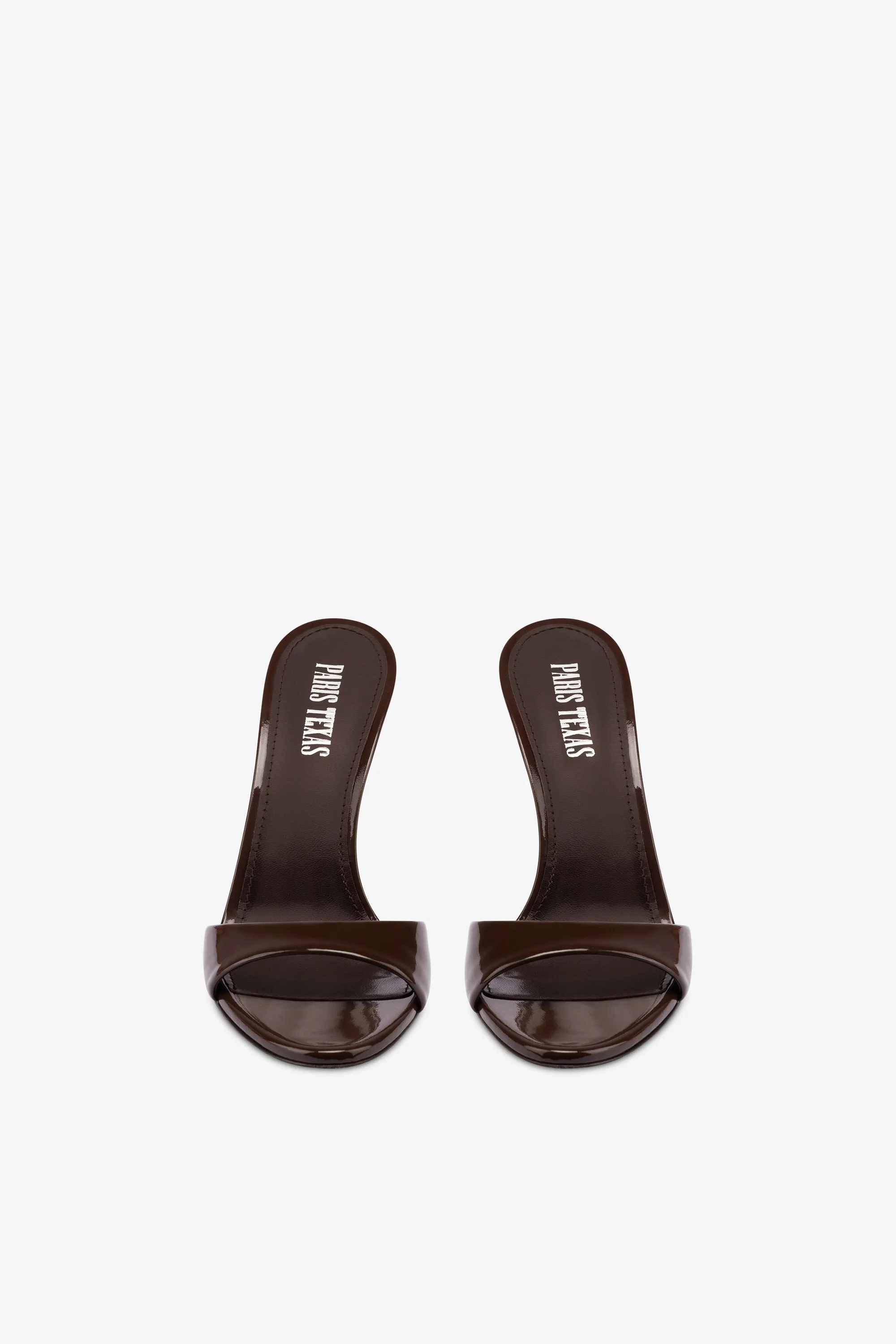 Mules in chocolate patent leather sold by Paris Texas product image thumbnail 3