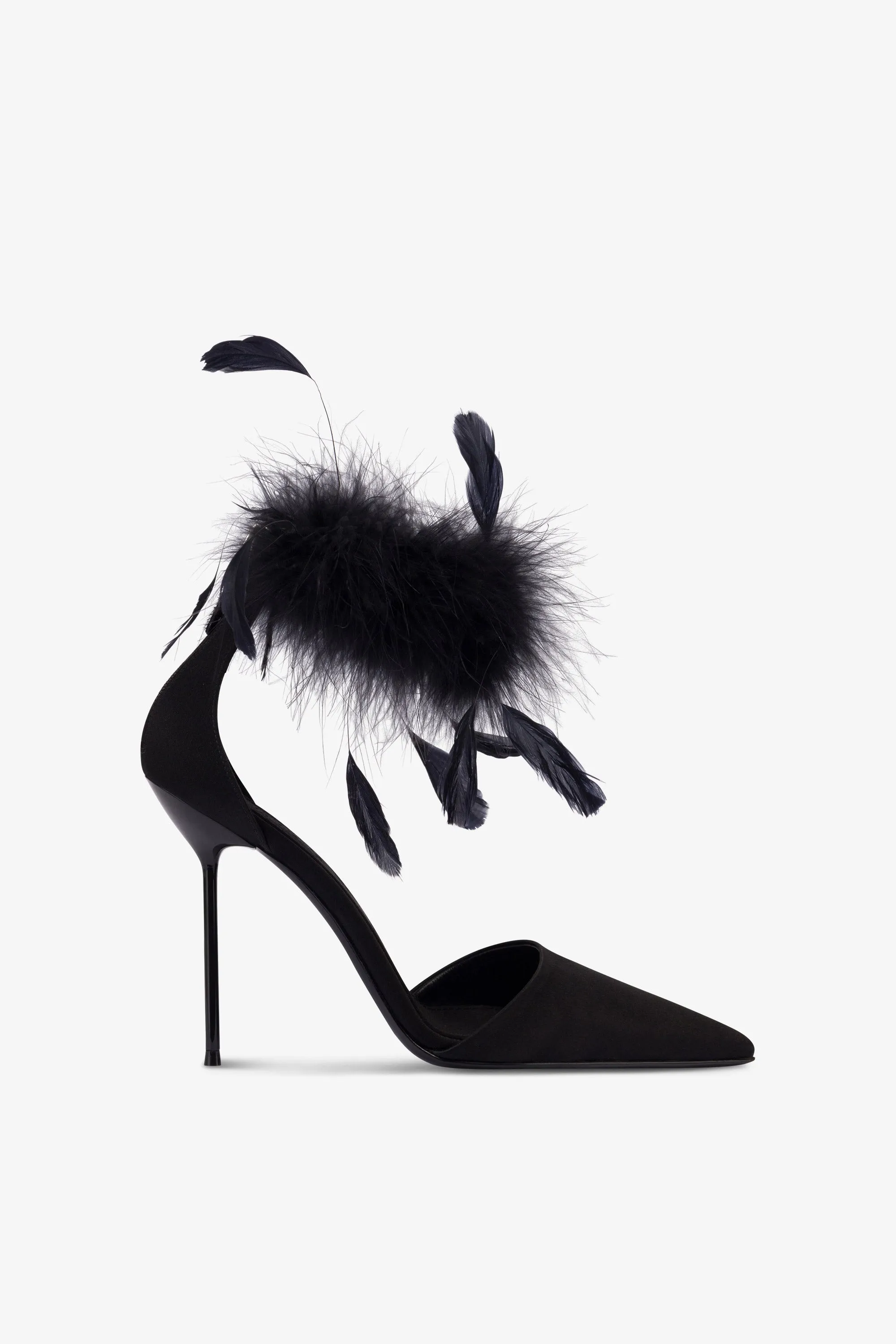 Pumps in black satin sold by Paris Texas