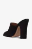 Mules in black satin sold by Paris Texas