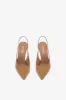 Slingbacks in caramel patent leather sold by Paris Texas