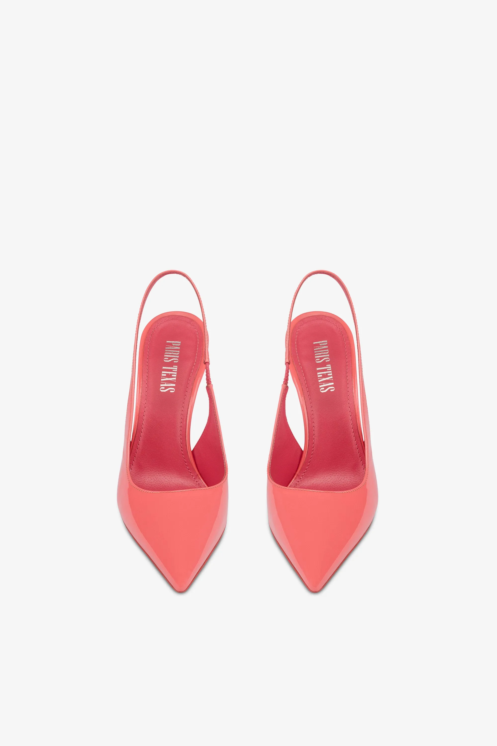 Slingbacks in coral patent leather sold by Paris Texas product image thumbnail 3