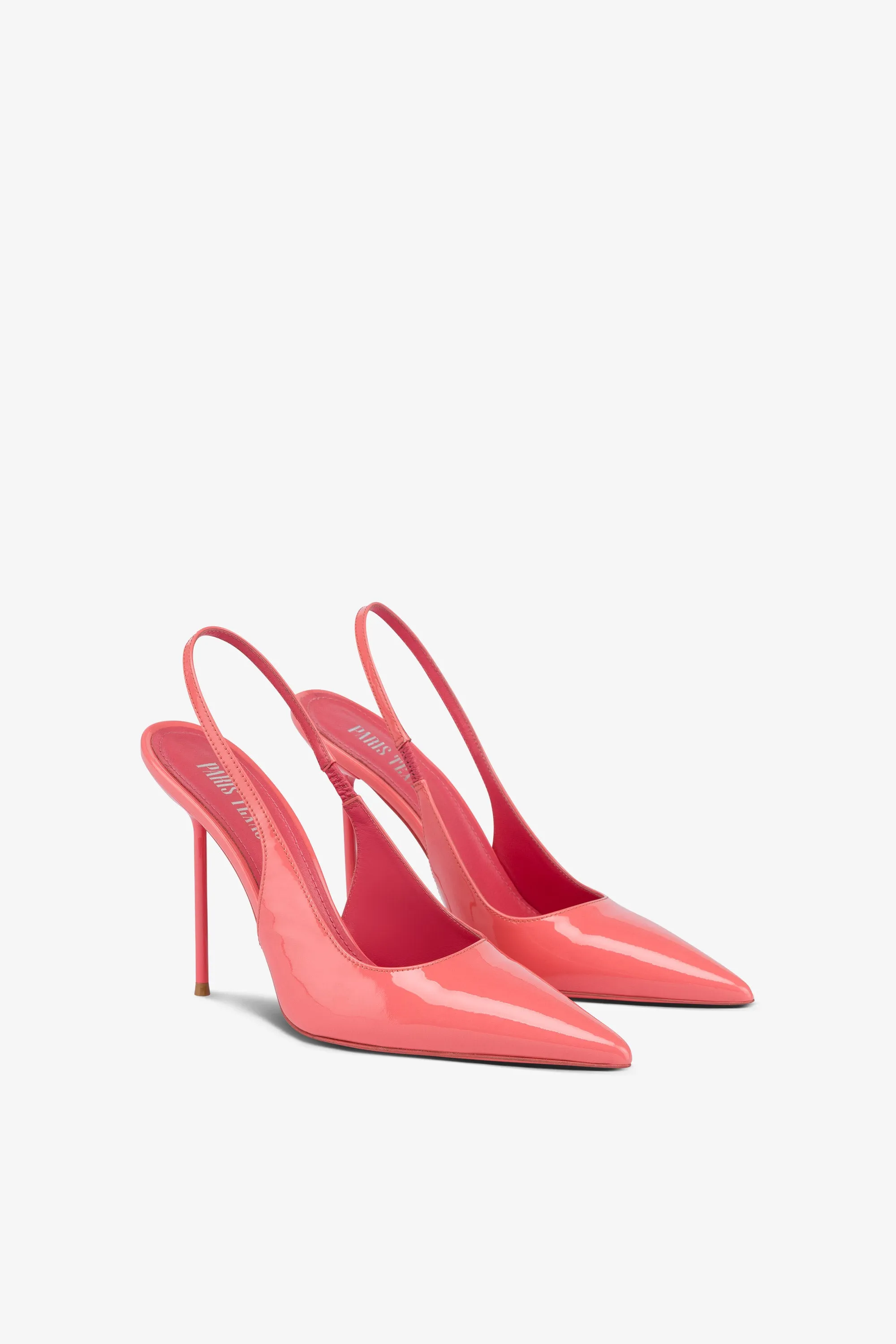 Slingbacks in coral patent leather sold by Paris Texas product image thumbnail 2