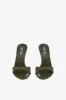 Mules in safari-colored patent leather sold by Paris Texas