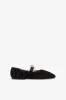 Ballet flats in black satin sold by Paris Texas