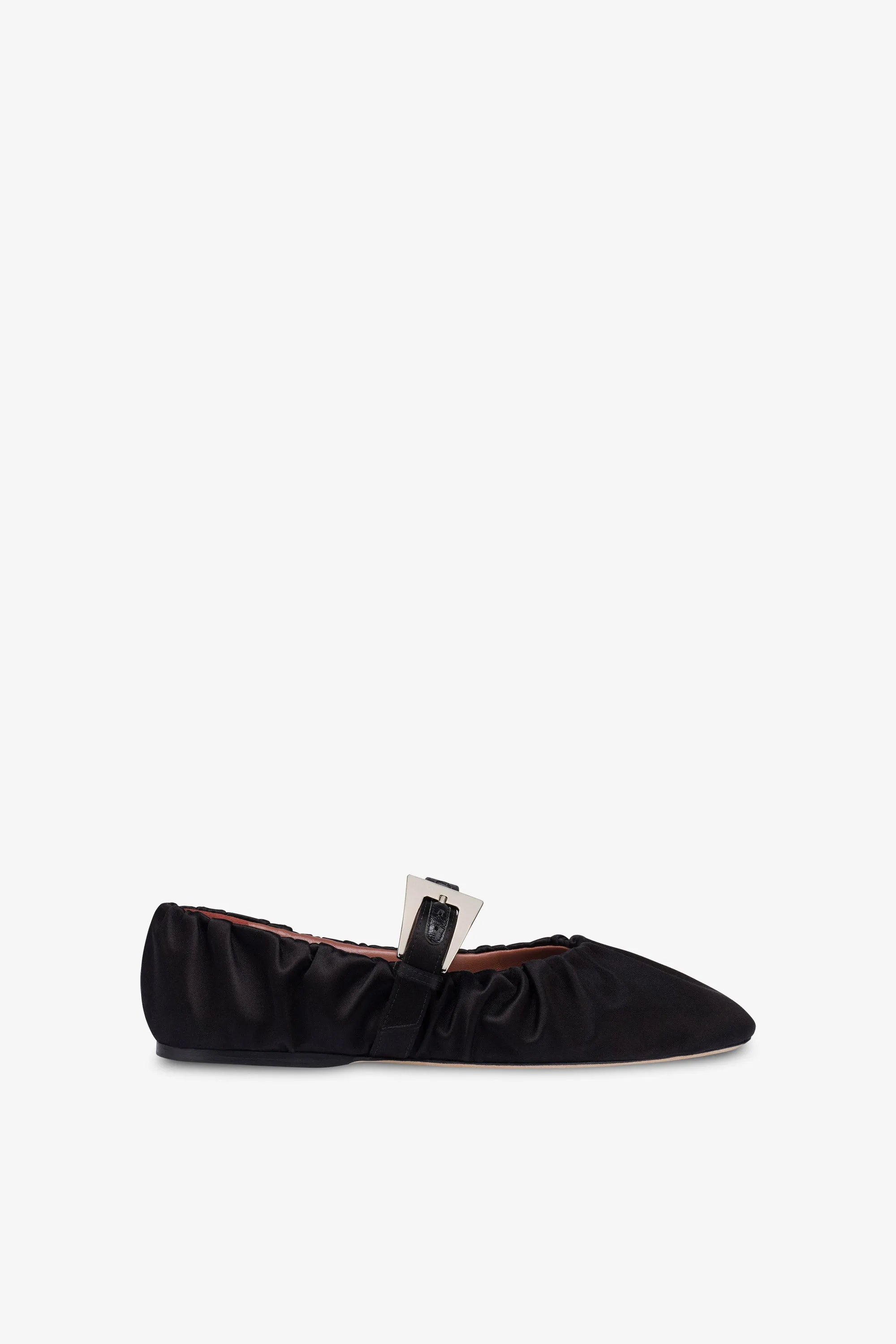 Ballet flats in black satin sold by Paris Texas