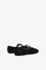 Ballet flats in black satin sold by Paris Texas
