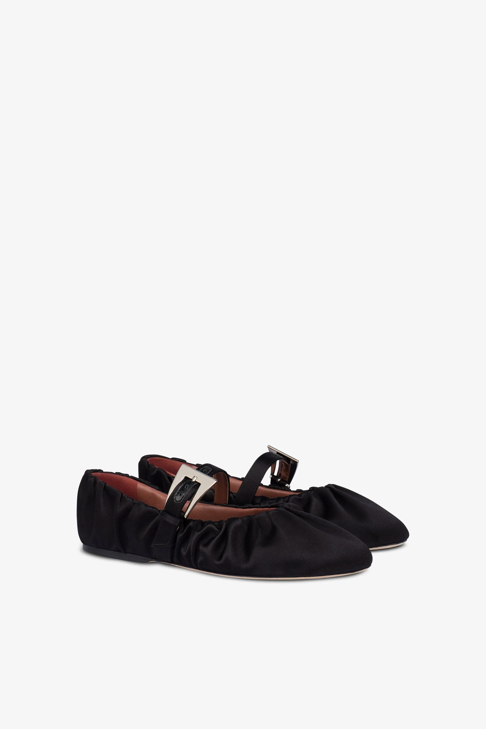 Ballet flats in black satin sold by Paris Texas product image thumbnail 2