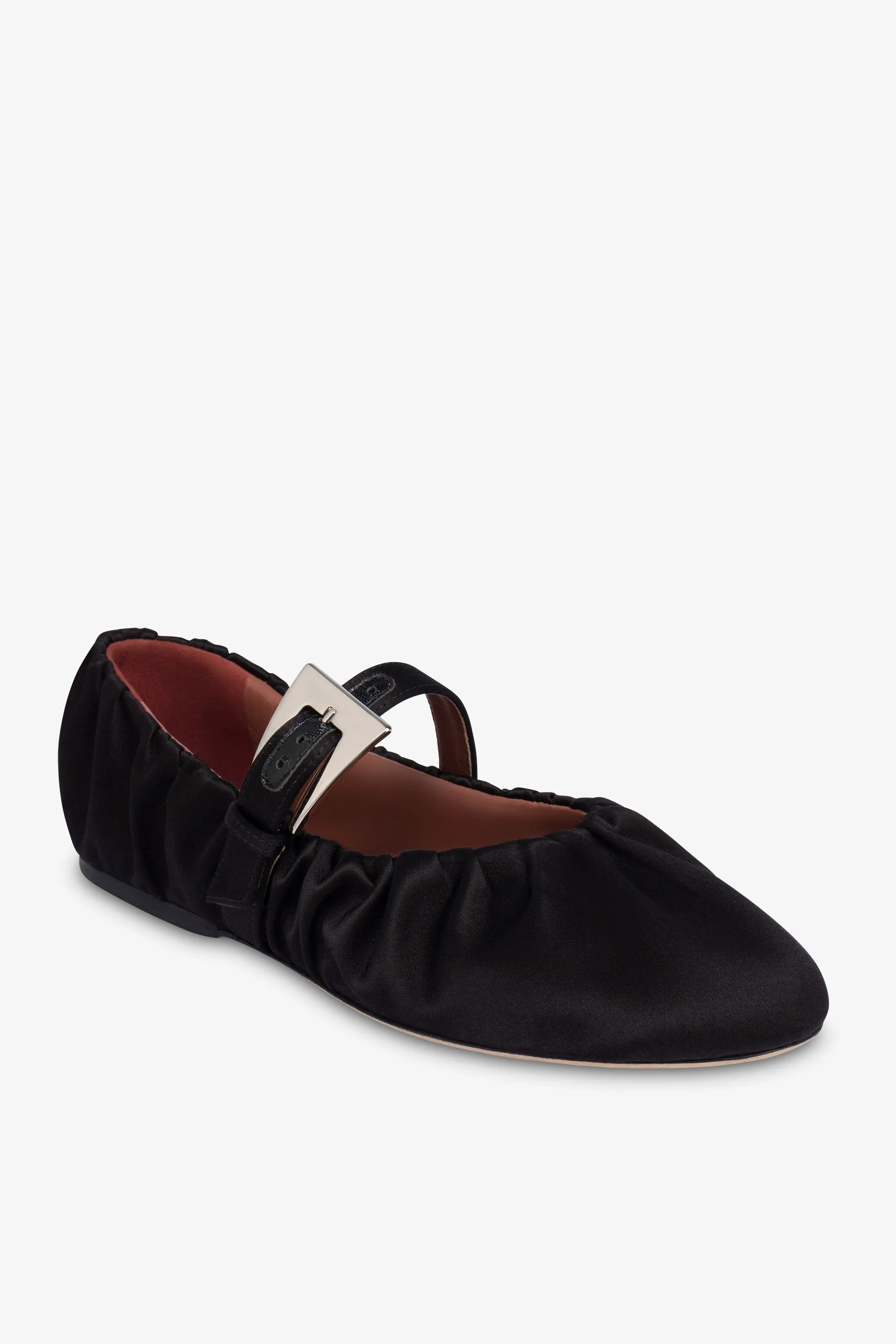 Ballet flats in black satin sold by Paris Texas product image thumbnail 5