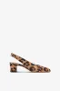 Slingbacks in natural leopard-print suede leather sold by Paris Texas